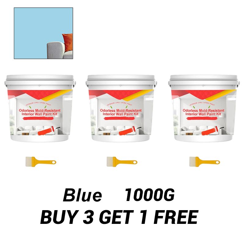 Odorless Mold-Resistant Interior Wall Paint Kit