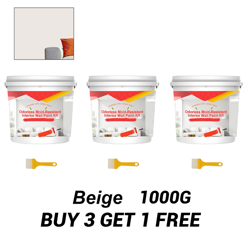 Odorless Mold-Resistant Interior Wall Paint Kit
