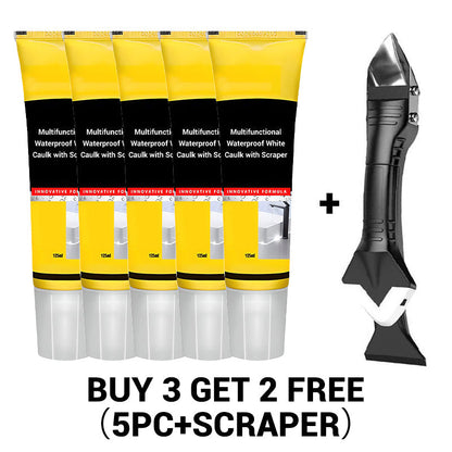 💥Multifunctional Waterproof White Caulk with Scraper