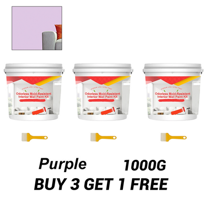 Odorless Mold-Resistant Interior Wall Paint Kit