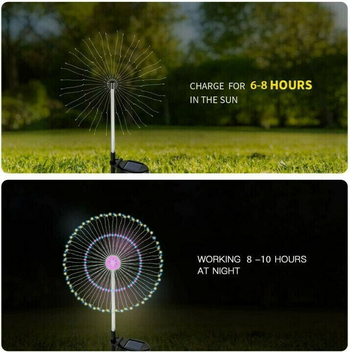 🔥Waterproof Solar Garden Fireworks Lamp