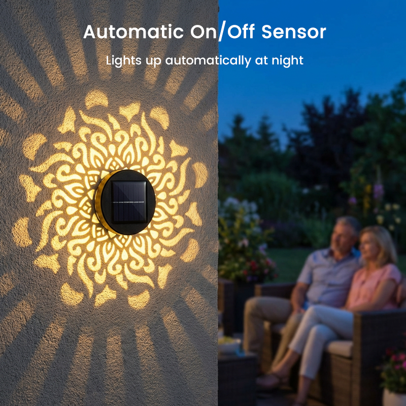 🌞 50% OFF NOW! 🌀 Solar Mandala Light – Stunning Pattern Projection, 2-in-1 Floor & Wall Design & IP65 Waterproof Auto On/Off 🌿