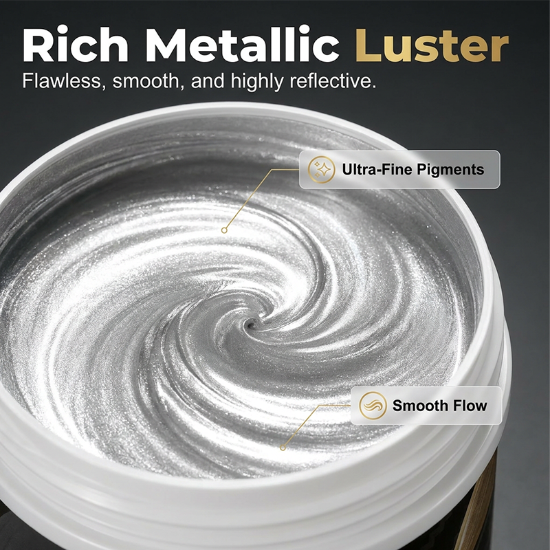 🎨✨ Water-based Silver Paint – Eco-friendly, quick-drying, with a shiny silver finish – Pay on delivery 🖌️✅