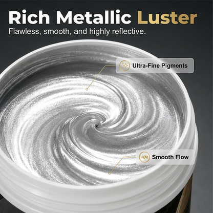 🎨✨ Water-based Silver Paint – Eco-friendly, quick-drying, with a shiny silver finish – Pay on delivery 🖌️✅