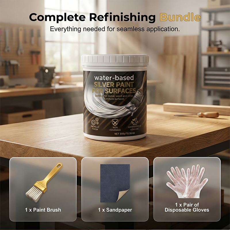 🎨✨ Water-based Silver Paint – Eco-friendly, quick-drying, with a shiny silver finish – Pay on delivery 🖌️✅
