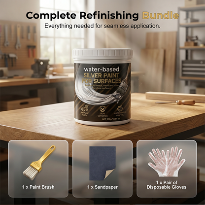 🎨✨ Water-based Silver Paint – Eco-friendly, quick-drying, with a shiny silver finish – Pay on delivery 🖌️✅