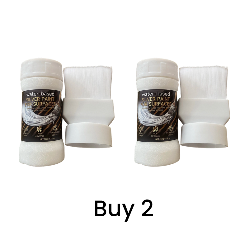 🎨✨ Water-based Silver Paint – Eco-friendly, quick-drying, with a shiny silver finish – Pay on delivery 🖌️✅