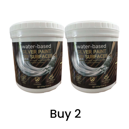 🎨✨ Water-based Silver Paint – Eco-friendly, quick-drying, with a shiny silver finish – Pay on delivery 🖌️✅